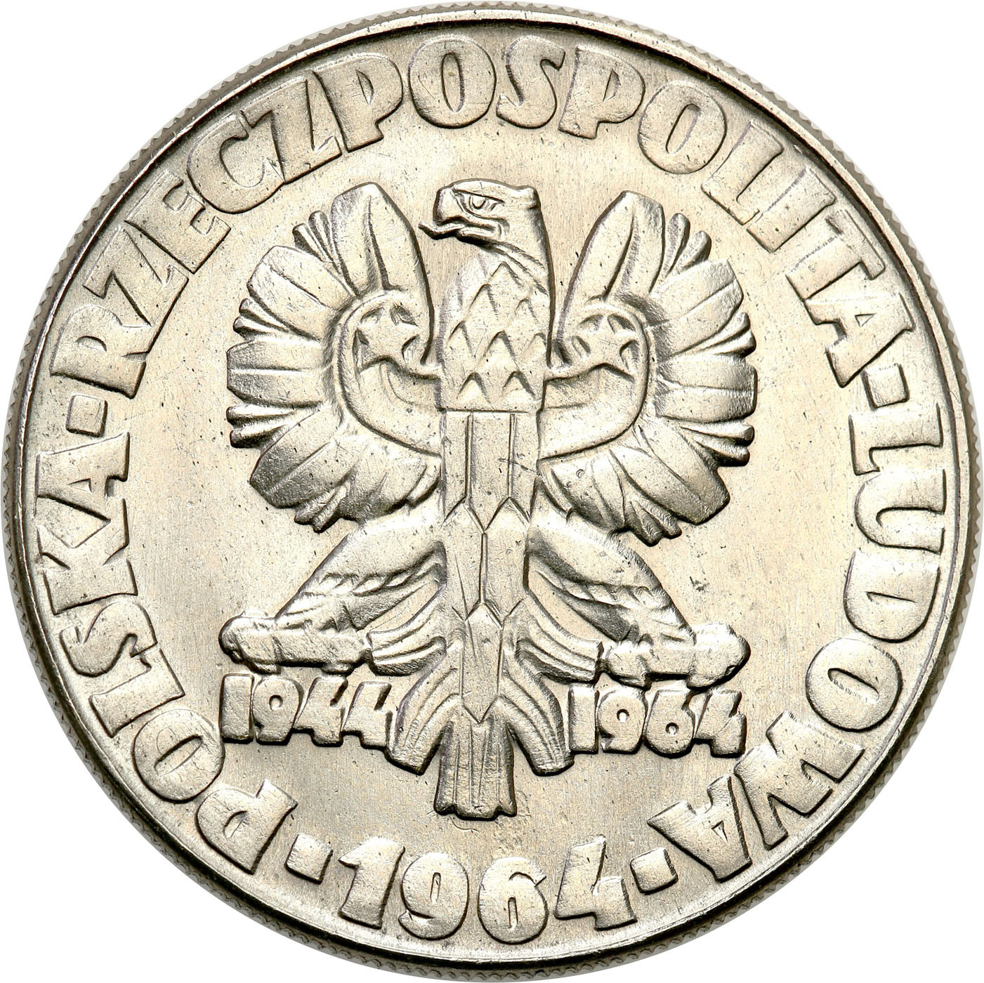 PRL. PRÓBA Nikiel 10 złotych 1964 – drzewko